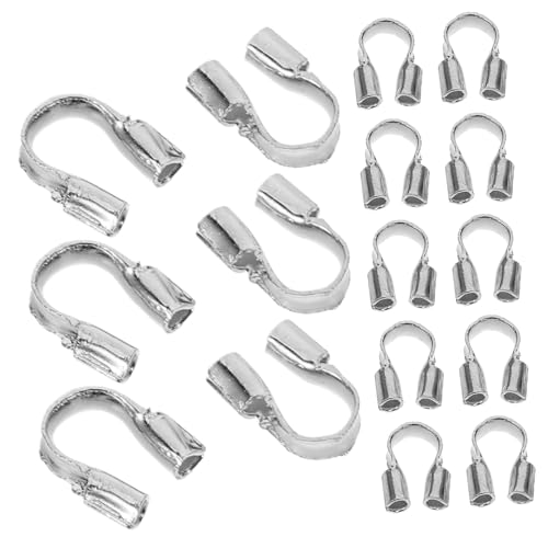 Uonlytech 100 Stück U Förmiger Drahtschutz aus Kupfer für DIY Schmuckherstellung Langlebiger Kabelschutz für Ohrringe Armbänder Halsketten Professioneller Schmuckzubehör Silberfarben Uonlytech 100 Stück U Förmiger Drahtschutz aus Kupfer für DIY Schmuckherstellung Langlebiger Kabelschutz für Ohrringe Armbänder Halsketten Professioneller Schmuckzubehör Silberfarben von Uonlytech
