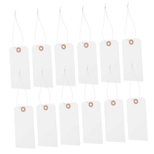 Uonlytech 100 Stück Weiße Papier etiketten mit Draht Vielseitige Blanko Preisschilder zum Aufhängen an Kleidung Schuhen und Taschen Beschreibbare Anhänger für Produktkennzeichnung und Uonlytech 100 Stück Weiße Papier etiketten mit Draht Vielseitige Blanko Preisschilder zum Aufhängen an Kleidung Schuhen und Taschen Beschreibbare Anhänger für Produktkennzeichnung und von Uonlytech