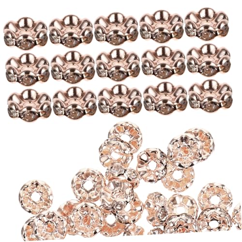 Uonlytech 100 Stück Wellenförmige Roségold Spacer Perlen Schmuckperlen zum Auffädeln DIY Schmuckherstellung Bastelperlen Strass Abstandshalter für Armbänder und Halsketten Uonlytech 100 Stück Wellenförmige Roségold Spacer Perlen Schmuckperlen zum Auffädeln DIY Schmuckherstellung Bastelperlen Strass Abstandshalter für Armbänder und Halsketten von Uonlytech