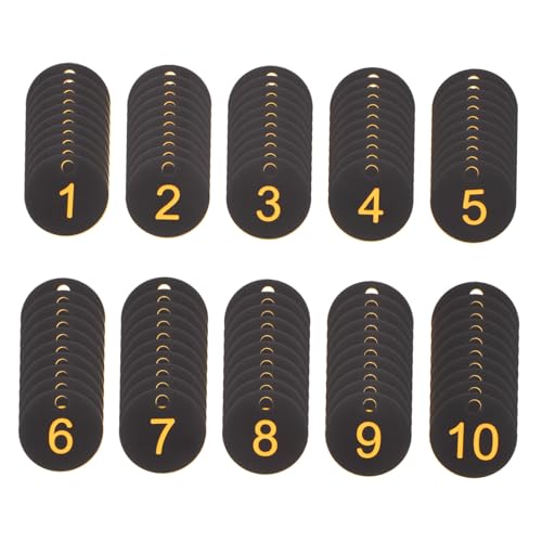 Uonlytech 100 Stück digitales Etikett schlüsselanhänger schlüsselanhanger Kennzeichnungssystem Plastiketiketten Nummerierte Tags Zahlen aus Plastik Nummernschilder aus Kunststoff PVC Black Uonlytech 100 Stück digitales Etikett schlüsselanhänger schlüsselanhanger Kennzeichnungssystem Plastiketiketten Nummerierte Tags Zahlen aus Plastik Nummernschilder aus Kunststoff PVC Black von Uonlytech