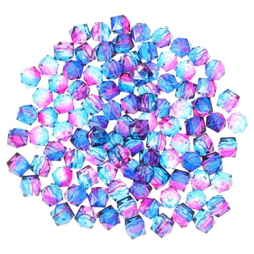 Uonlytech 100 Stück transparente Acryl-Würfelperlen, klare facettierte Polyeder-Abstandshalterperlen mit Loch, lose Anhänger für Armbänder, Halsketten und Ohrringe Uonlytech 100 Stück transparente Acryl-Würfelperlen, klare facettierte Polyeder-Abstandshalterperlen mit Loch, lose Anhänger für Armbänder, Halsketten und Ohrringe von Uonlytech