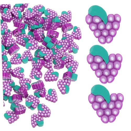 Uonlytech 100 Stück weiche Fruchtperlen aus Ton Massenperlen Früchte aus Tonperlen Fruchtperlen-Anhänger Früchte Tonperlen Perlen Masse Schmuckperlen Polymer-Ton Violett Uonlytech 100 Stück weiche Fruchtperlen aus Ton Massenperlen Früchte aus Tonperlen Fruchtperlen-Anhänger Früchte Tonperlen Perlen Masse Schmuckperlen Polymer-Ton Violett von Uonlytech