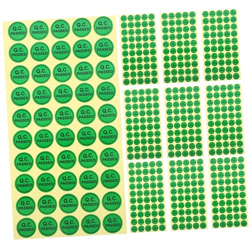 Uonlytech 1000Stücke Selbstklebende Qc Bestandene Langlebige Aufkleber für Qualitätssicherung Lager und Praktische Prüfaufkleber für Heimwerker und Industrie von Uonlytech