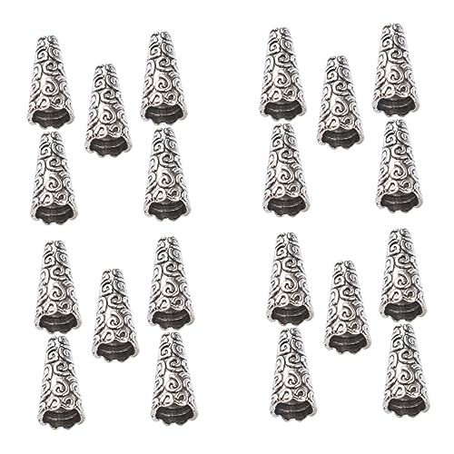 Uonlytech 100Stücke DIY Zinklegierung Perlenkappen für Schmuckherstellung Langlebige Quaste Zubehör für Halsketten Armbänder und Schlüsselanhänger für Bastelprojekte Uonlytech 100Stücke DIY Zinklegierung Perlenkappen für Schmuckherstellung Langlebige Quaste Zubehör für Halsketten Armbänder und Schlüsselanhänger für Bastelprojekte von Uonlytech