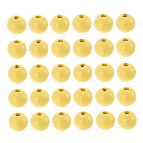 Uonlytech 100Stücke Holzperlen Pastellfarben DIY Bastelmaterial für Schmuckherstellung und Kreative Projekte Natürliche Holzperlen für Armbänder und Anhänger von Uonlytech