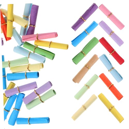 Uonlytech 100Stücke Mini Wunschflaschen Papierrollen Mini für DIY Dekoration und Romantische Botschaften Wünschen für Besondere Anlässe von Uonlytech