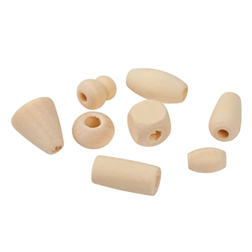 Uonlytech 100Stücke Natürliche Holzperlen DIY Bastelmaterial für Schmuckherstellung Handgemachte Perlen für Armbänder und Dekorationen für Bastelprojekte von Uonlytech