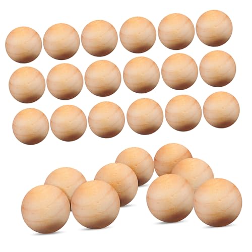 Uonlytech 100Stücke Runde Holzkugeln ohne Löcher Unfertige Bastelperlen für DIY Schmuck und Holzhandwerk Vielseitig Einsetzbar Dekoration oder Uonlytech 100Stücke Runde Holzkugeln ohne Löcher Unfertige Bastelperlen für DIY Schmuck und Holzhandwerk Vielseitig Einsetzbar Dekoration oder von Uonlytech