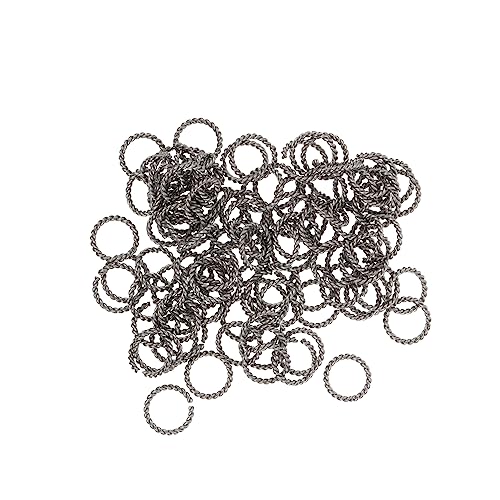 Uonlytech 100Stücke Sprungringe Verdrehte Biegeringe für DIY Schmuckherstellung Silberfarbene Verbindungselemente für Armbänder und von Uonlytech