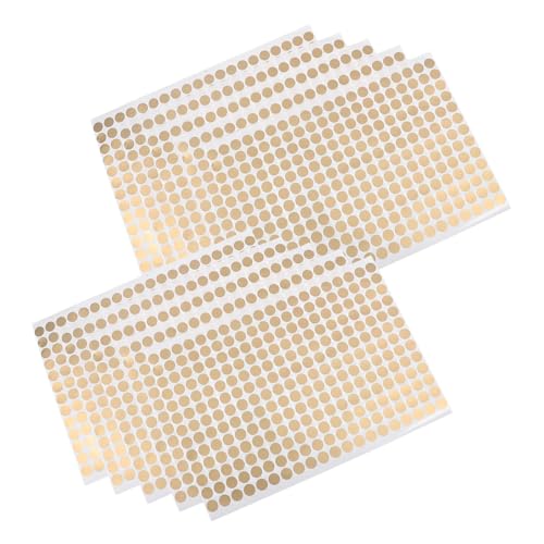 Uonlytech 10Blätter Goldene Runde Punktaufkleber aus Kraftpapier Selbstklebend Bastelprojekte und Büroorganisation von Uonlytech