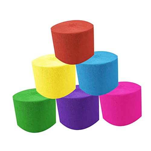 Uonlytech 10Rollen Krepppapier Gelb Dunkelrot Dunkelviolett Party Dekoration für Geburtstagsfeiern Hochzeiten und Themenpartys von Uonlytech