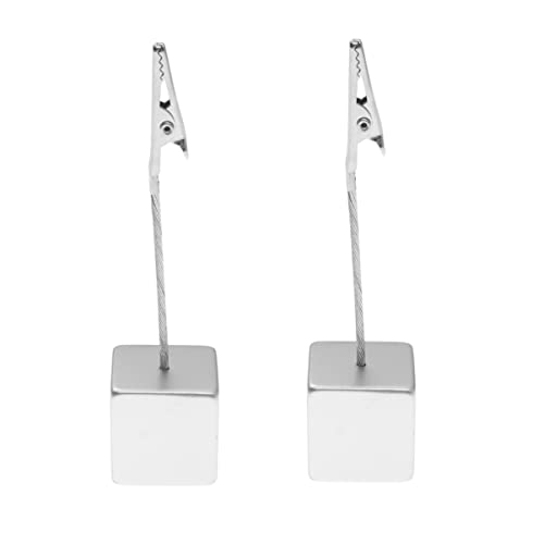 Uonlytech 10Stücke Cube Resin Memo Halter mit Krokodilclip Transparente Foto und Notizhalter für Hochzeit Büro Schule Zuhause DIY Silber von Uonlytech