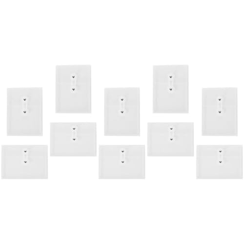 Uonlytech 10Stücke Dokumententaschen aus Wiederverwendbare Aktentaschen Transparent Leicht für Büro Schule und Zuhause Vielseitige Aufbewahrungslösung für Dokumente von Uonlytech