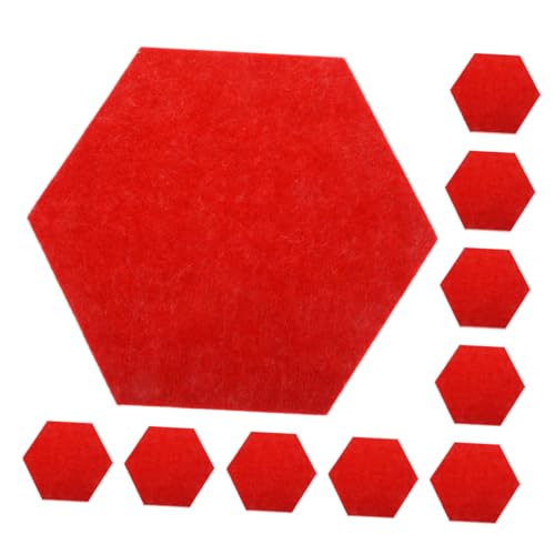 Uonlytech 10Stücke Filz Pinnwände Kreative Schalldämmende Wand Sechskant Filzmatten Große Rote Nachrichtentafeln Für Fotos Und Ankündigungen Kantenlänge Für Büro Uonlytech 10Stücke Filz Pinnwände Kreative Schalldämmende Wand Sechskant Filzmatten Große Rote Nachrichtentafeln Für Fotos Und Ankündigungen Kantenlänge Für Büro von Uonlytech