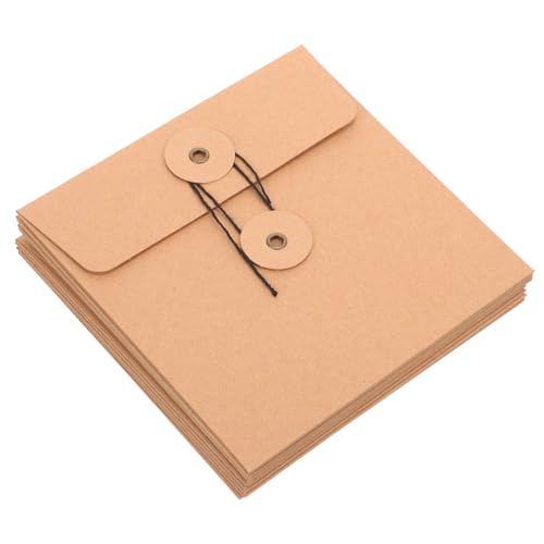 Uonlytech 10Stücke Kraftpapier CD Hüllen Vintage Aufbewahrungstaschen für Dvds Praktische Leicht zu Öffnende Verpackung Lösung zur Aufbewahrung und Schutz Ihrer von Uonlytech