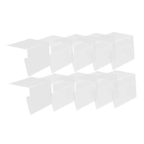 Uonlytech 10Stücke Kunststoff Etikettenhalter für Regalbeschriftung und Namensschildständer für Buchhandlungen und Bekleidungsstores von Uonlytech