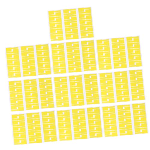 Uonlytech 10Stücke Selbstklebende Identifikations Tags Gelb Dauerhafte und Farbenfrohe Etiketten für Kabelbeschriftung für Büro und Zuhause von Uonlytech