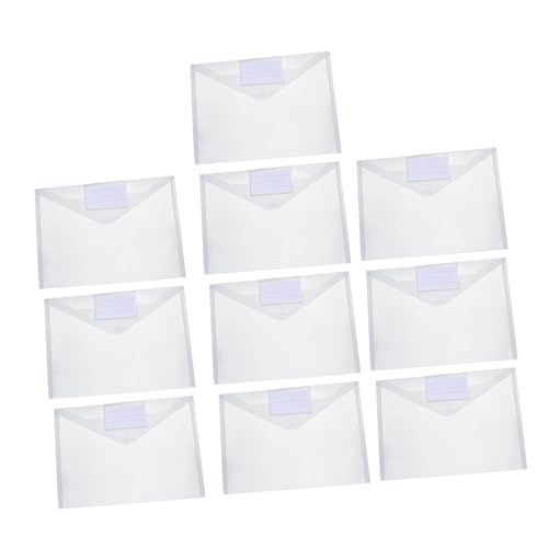 Uonlytech 10Stücke Transparente Dokumentenaufbewahrungstaschen und Staubdicht Praktische File Organizer für Wichtige Unterlagen Kartentasche zur Kennzeichnung von Uonlytech