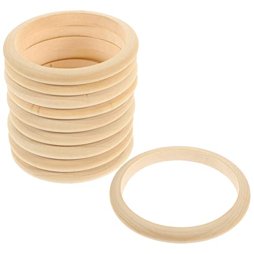 Uonlytech 10Stücke Unvollendete Holzarmreifen Natürliche Runde Holzringe für DIY Bastelarbeiten Breit Innendurchmesser zum Bemalen und Gestalten von Schmuck Uonlytech 10Stücke Unvollendete Holzarmreifen Natürliche Runde Holzringe für DIY Bastelarbeiten Breit Innendurchmesser zum Bemalen und Gestalten von Schmuck von Uonlytech