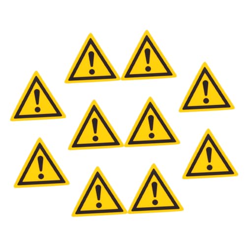 Uonlytech 10Stücke Warnaufkleber für Leuchtend Warnschild mit Ausrufezeichen Geeignet für Fahrzeuge und Gefahrenzonen Erhöht Sichtbarkeit und von Uonlytech