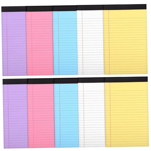 Uonlytech 10er Packung Pack Bunte Notizblöcke Liniert Kein Durchbluten für Notizen Schreiben Zeichnen Praktische und Farbige Schreibpads für Büro und Zuhause Uonlytech 10er Packung Pack Bunte Notizblöcke Liniert Kein Durchbluten für Notizen Schreiben Zeichnen Praktische und Farbige Schreibpads für Büro und Zuhause von Uonlytech