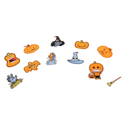 Uonlytech 11 Stück Teiliges Bestickter Halloween Aufnäher mit Kürbis und Strapazierfähige Stoffapplikationen für Diy Kleidung zum Nähen und Reparieren Vielseitig für Kleidung und Accessoires Uonlytech 11 Stück Teiliges Bestickter Halloween Aufnäher mit Kürbis und Strapazierfähige Stoffapplikationen für Diy Kleidung zum Nähen und Reparieren Vielseitig für Kleidung und Accessoires von Uonlytech