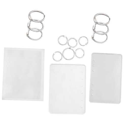 Uonlytech 11 Stück Teiliges Set Silikonformen für Diy Notizbuch Cover Transparentes Gießset für Kreative Projekte Geeignet für Verschiedene Anwendungen von Uonlytech