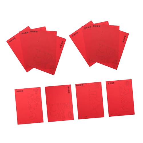 Uonlytech 12 Blatt DIY Papier Schneidekunst für Handgemachte Neujahrs Papierkunst Robustes Bastelpapier mit Guter Knickfestigkeit für Eltern zum Kreativen Basteln und Origami Uonlytech 12 Blatt DIY Papier Schneidekunst für Handgemachte Neujahrs Papierkunst Robustes Bastelpapier mit Guter Knickfestigkeit für Eltern zum Kreativen Basteln und Origami von Uonlytech