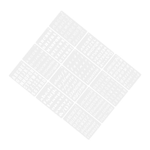 Uonlytech 12 Blatt Hohle Inkjet-Vorlage Kunst Schablonen Briefe Schablonen Buchstaben Multifunktions-Buchstabenschablonen Schablonen zum Malen Briefform das Haustier Weiß von Uonlytech