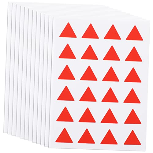 Uonlytech 12 Blatt Selbstklebende Etiketten Dreieckige Markierungsaufkleber Rot für Einfache Beschriftung Praktisch für Haushalt Schule und Büro DIY Etiketten für Gläser Flaschen und Uonlytech 12 Blatt Selbstklebende Etiketten Dreieckige Markierungsaufkleber Rot für Einfache Beschriftung Praktisch für Haushalt Schule und Büro DIY Etiketten für Gläser Flaschen und von Uonlytech