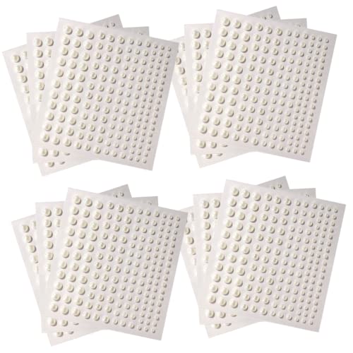 Uonlytech 12 Blatt Selbstklebende Flache Perlen Aufkleber für Gesicht Make up Nail Art und Handy Dekoration Helle Farben Leichte Anwendung für Festivals und Kreative Schminkideen von Uonlytech