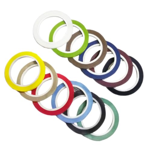 Uonlytech 12 Rollen Teiliges Dünnes Washi klebeband Einfarbige Selbstklebende Papierbänder für DIY Scrapbooking Geschenkverpackung und Planer dekoration Mehrfarbig Vielseitig Einsetzbar von Uonlytech