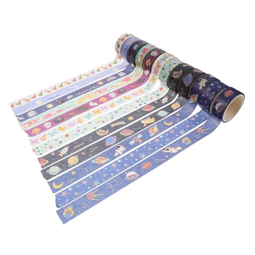 Uonlytech 12 Rollen Universelles Washi Tape Dekoratives Klebeband für Scrapbooking Diy und Journals Vielseitige Muster für Projekte von Uonlytech