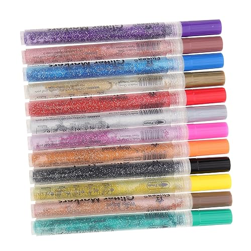 Uonlytech 12 Stück Glitzer Marker für Diy Kunsthandwerk Farbige Glitzerstifte für Scrapbooking Tagebücher und Fotoalben Ergonomisches Design für Komfortables Schreiben Uonlytech 12 Stück Glitzer Marker für Diy Kunsthandwerk Farbige Glitzerstifte für Scrapbooking Tagebücher und Fotoalben Ergonomisches Design für Komfortables Schreiben von Uonlytech