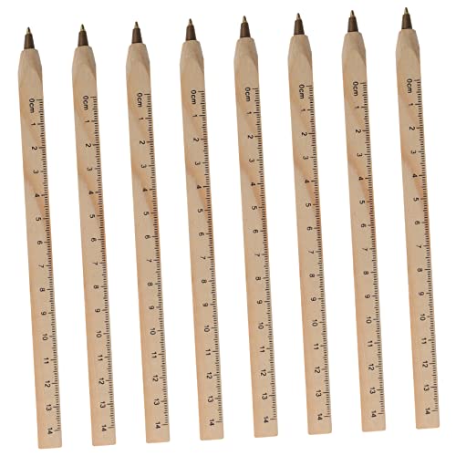 Uonlytech 12 Stück Holz Kugelschreiber Schwarz Ergonomisch Druckmechanik für Büro und Handwerk für Holzarbeiter und Kreative Projekte von Uonlytech