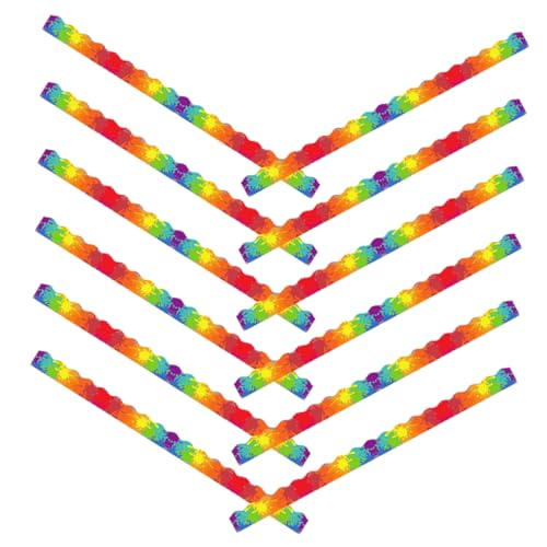 Uonlytech 12 Stück Magnetische Collage Dekorationstafeln Farbige Magnete Bunte Magnetische Bordüre Tafelbordüre Helle Pinnwand Boards Magnettafel Große Wandbordüren Für von Uonlytech