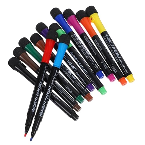 Uonlytech 12 Stück Magnetische Whiteboard Stifte Paint Expo Magnetische Trockenlöschmarker Whiteboard Marker Trocken Abwischbarer Stift Farbige Magnetische Marker Kreidetafel Spitze Uonlytech 12 Stück Magnetische Whiteboard Stifte Paint Expo Magnetische Trockenlöschmarker Whiteboard Marker Trocken Abwischbarer Stift Farbige Magnetische Marker Kreidetafel Spitze von Uonlytech