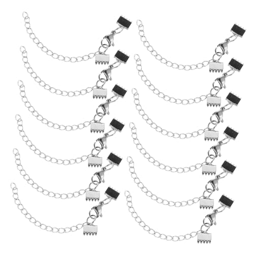 Uonlytech 12 Stück Quetschperlen mit Karabinerverschluss für DIY Armbänder und Flexible Anpassung für Individuellen Schmuck Uonlytech 12 Stück Quetschperlen mit Karabinerverschluss für DIY Armbänder und Flexible Anpassung für Individuellen Schmuck von Uonlytech