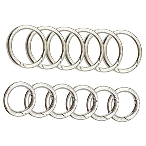 Uonlytech 12 Stück Runde Schlüsselanhänger Clips Teiliges Langlebigem Farbenfrohe Feder Karabinerhaken für Diy Projekte Handtaschen Dekoration und Camping Uonlytech 12 Stück Runde Schlüsselanhänger Clips Teiliges Langlebigem Farbenfrohe Feder Karabinerhaken für Diy Projekte Handtaschen Dekoration und Camping von Uonlytech