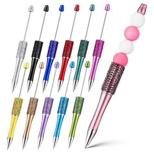 Uonlytech 12 Stück Strassperlenstift Klein Mehrfarbig Kugelschreiber Mit Schwarzer Tinte Perlen Für Stifte Verschiedene Perlenstifte Stifte Masse Schulmaterial Kreativ Bohren Uonlytech 12 Stück Strassperlenstift Klein Mehrfarbig Kugelschreiber Mit Schwarzer Tinte Perlen Für Stifte Verschiedene Perlenstifte Stifte Masse Schulmaterial Kreativ Bohren von Uonlytech