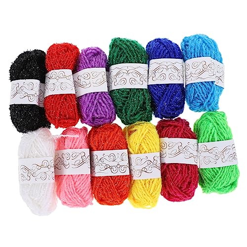Uonlytech 12 Stück Teiliges Bunter Acrylwolle für Diy Handarbeitsmaterialien für Stricken und Häkeln für Puppenhaar und Bastelprojekte Uonlytech 12 Stück Teiliges Bunter Acrylwolle für Diy Handarbeitsmaterialien für Stricken und Häkeln für Puppenhaar und Bastelprojekte von Uonlytech