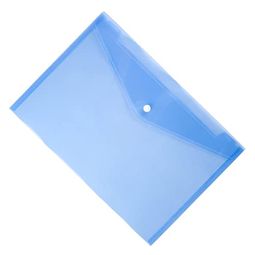 Uonlytech 12 Stück Teiliges Dokumentenmappe Transparent mit Druckknopf und Reißfest Organisieren Wichtigen Unterlagen Blau von Uonlytech