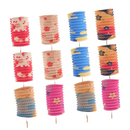 Uonlytech 12 Stück Teiliges Faltbare Chinesische Papierlaternen Traditionelle Dekoration mit Bunten Farben und Wiederverwendbar Umweltfreundliches Material für Chinesische Feste Partys und Uonlytech 12 Stück Teiliges Faltbare Chinesische Papierlaternen Traditionelle Dekoration mit Bunten Farben und Wiederverwendbar Umweltfreundliches Material für Chinesische Feste Partys und von Uonlytech