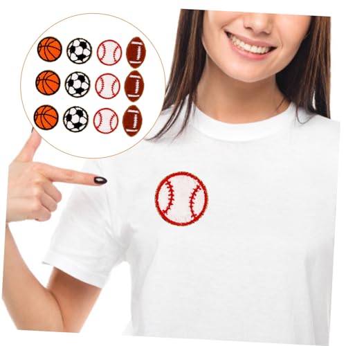 Uonlytech 12 Stück Teiliges Goldrand Ball Patches zum Aufbügeln Multifunktionale Strapazierfähige Patches für Kleidung Hüte und Taschen Dekorative Reparatur für DIY Projekte von Uonlytech