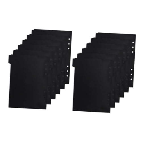 Uonlytech 12 Stück Teiliges Schwarze PP Trennblätter mit Löchern Flexible Notizbuch Planer-index-teiler Langlebige Seitentrenner mit Tabs zur Übersichtlichen Organisation und Effizientem Uonlytech 12 Stück Teiliges Schwarze PP Trennblätter mit Löchern Flexible Notizbuch Planer-index-teiler Langlebige Seitentrenner mit Tabs zur Übersichtlichen Organisation und Effizientem von Uonlytech