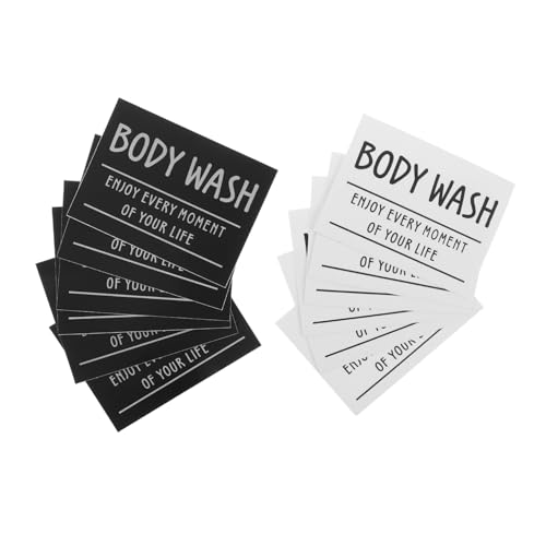 Uonlytech 12 Stück Teiliges Wasserdichte Etiketten für Plastikflaschen Aufkleber für Handseife Shampoo und Conditioner Abnehmbar und Selbstklebend zur Organisation im Badezimmer von Uonlytech