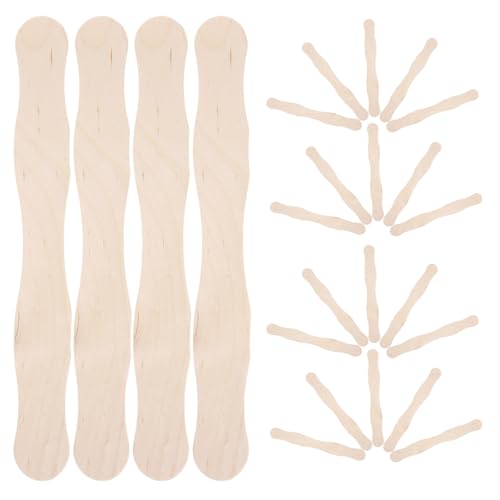 Uonlytech 120 Stück Fächergriffe, gewellte Holzstäbchen, große Eisstiele für Kunsthandwerk, Auktionspaddel, Hochzeit, DIY, Basteln, Mischen, Malen Uonlytech 120 Stück Fächergriffe, gewellte Holzstäbchen, große Eisstiele für Kunsthandwerk, Auktionspaddel, Hochzeit, DIY, Basteln, Mischen, Malen von Uonlytech