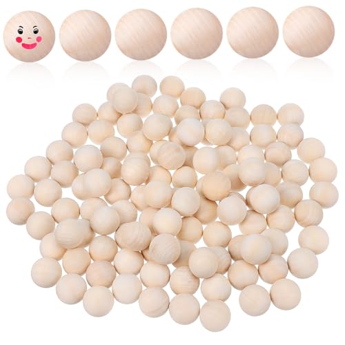 Uonlytech 120 Stück Holzperlen Rund Holz Kugeln Unlackiert Glatt Für Schmuck Basteln Dekorieren DIY Handarbeit Vielseitig Verwendbar Uonlytech 120 Stück Holzperlen Rund Holz Kugeln Unlackiert Glatt Für Schmuck Basteln Dekorieren DIY Handarbeit Vielseitig Verwendbar von Uonlytech
