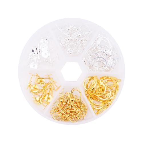 Uonlytech 120Stücke Ohrhaken DIY Schmuckzubehör Für Ohrringe Ohrring Stecker Und Rückenverschluss Handgefertigte Ohrringe Gemischte Stile Für Schmuckherstellung Uonlytech 120Stücke Ohrhaken DIY Schmuckzubehör Für Ohrringe Ohrring Stecker Und Rückenverschluss Handgefertigte Ohrringe Gemischte Stile Für Schmuckherstellung von Uonlytech