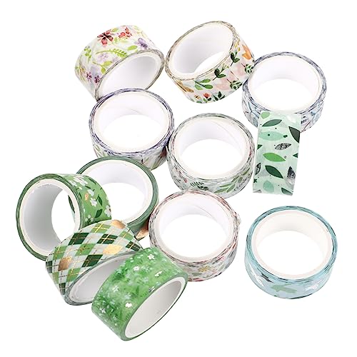Uonlytech 12Rollen Washi Tape Dekorative Klebebänder für DIY Scrapbooking Journals Ästhetisches Design mit Frühlingsblumen Handwerksprojekte von Uonlytech